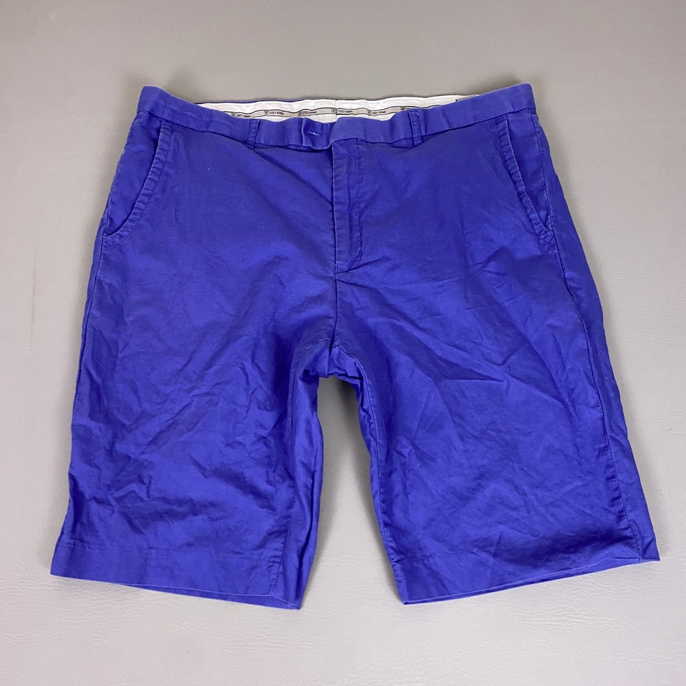 Stacy Adams Linen‎ Shorts Women's Plus Size 42W Solid Cotton Blend Chino *Flaw*